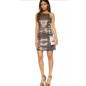 Tory Burch dress size 4 sheath tribal brocade India purple gold metallic‎ y2k